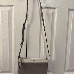 Kate Spade Cameron Gray and White Crossbody Bag